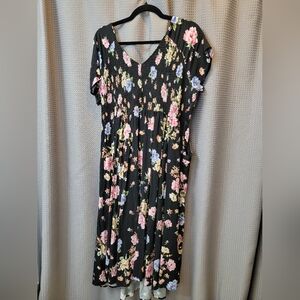 Torrid Smocked Floral Dress Size 2